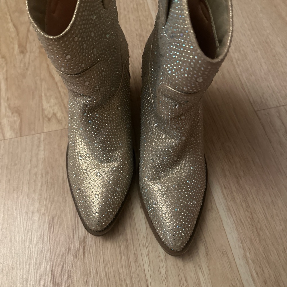 Elegant Silver Studded Women's Boots